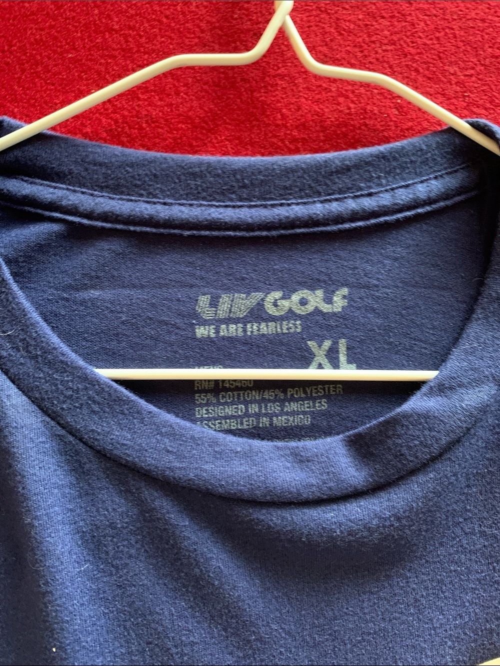 Usher Men's Shirt Navy Blue XL